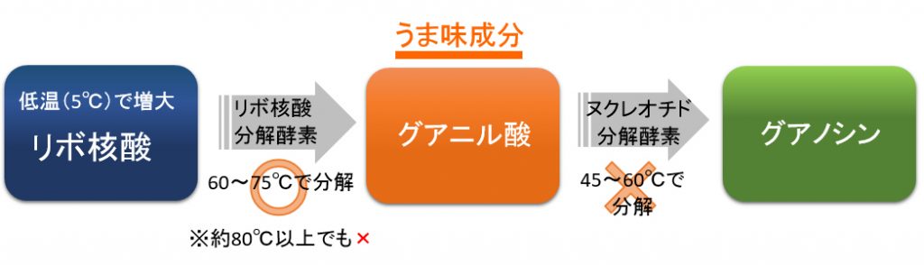 グアニル酸のうま味成分の図